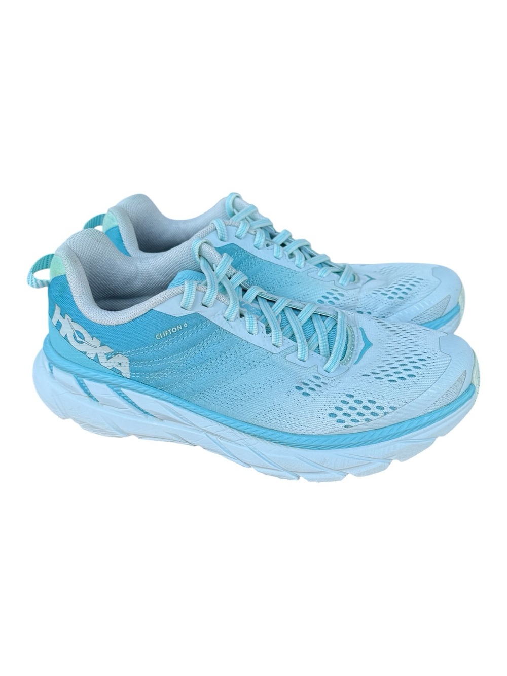 Hoka One One Clifton 6 Women's Running Shoes Size 7 Antigua Sand Wan Blue